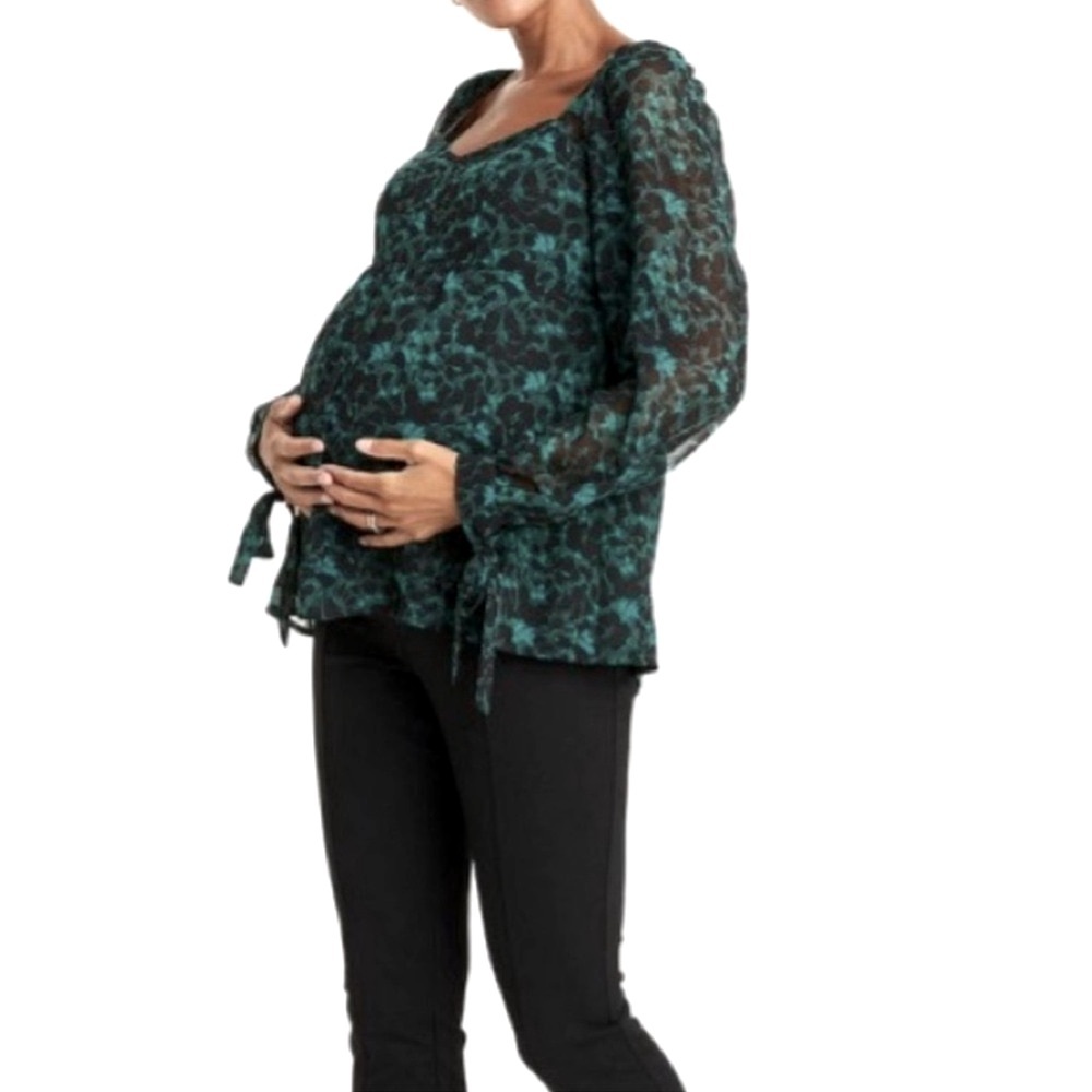 New Long Sleeve Corsetry Woven Maternity Shirt Isabel Maternity